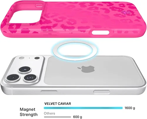 Vista 904 de VELVET CAVIAR Funda para iPhone 15, compatible con MagSafe, probada contra caídas de 10 pies, fundas protectoras de diseño, leopardo color rosa