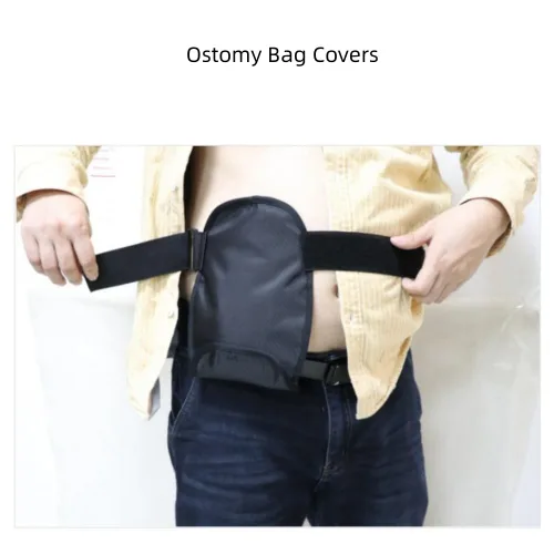 Vista 8 de Fundas para bolsa de ostomía, ajustable, portátil, para colostomía, impermeable, para estoma de ducha, con cinturón de soporte elástico ajustable