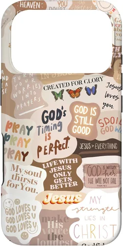 Vista 30 de Funda estética para iPhone 17 con frases positivas con versículos bíblicos cristianos
