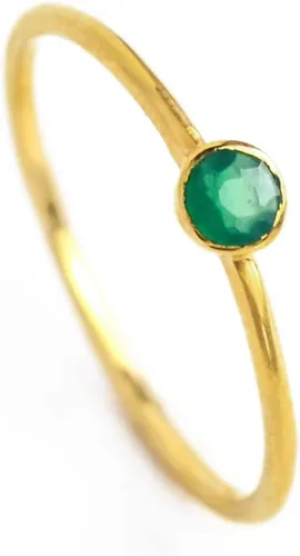 Vista 9 de Anillo pequeño de piedras preciosas apilable, banda de anillo delicada y delgada minimalista, anillo simple apilable de piedra natal