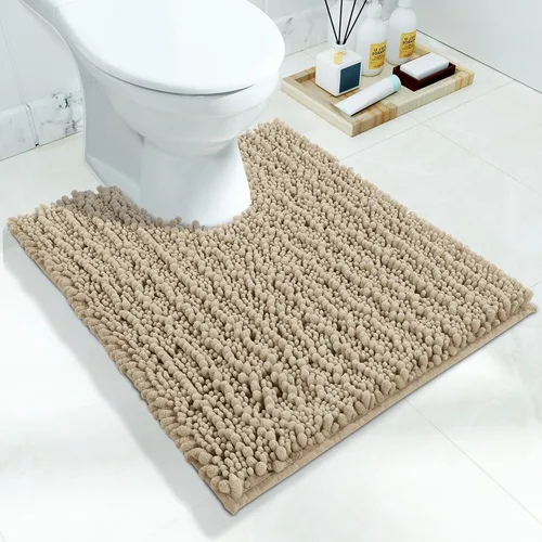 Vista 46 de Yimobra Alfombras de Baño Antideslizantes Lavables - Alfombra de Baño de Chenilla Ultra Suave Absorbente, Alfombra Peluda de Secado Rápido para Negro