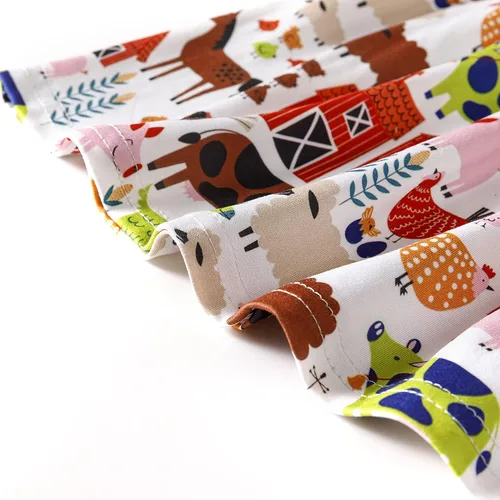 Vista 3 de Vestido de verano sin mangas con estampado de animales de vaca y vaca para niñas pequeñas, 1-7 años