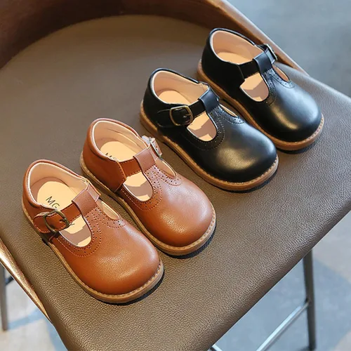 Vista 2 de Peyarlie Zapatos de vestir para niña pequeña, zapatos planos de bailarina, zapatos de fiesta, escuela, con lazo, zapatos de princesa para boda
