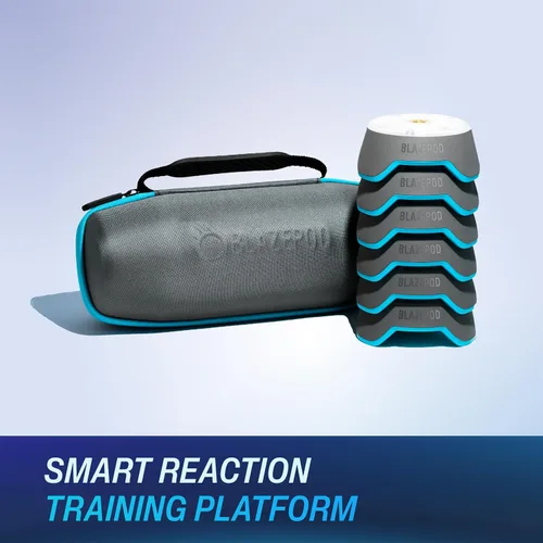 Vista 3 de Kit de Entrenamiento de Reacción BlazePod para Fútbol – 6 Pods de Luz de Reacción para Mejorar la Velocidad, el Enfoque y la Toma de Decisiones