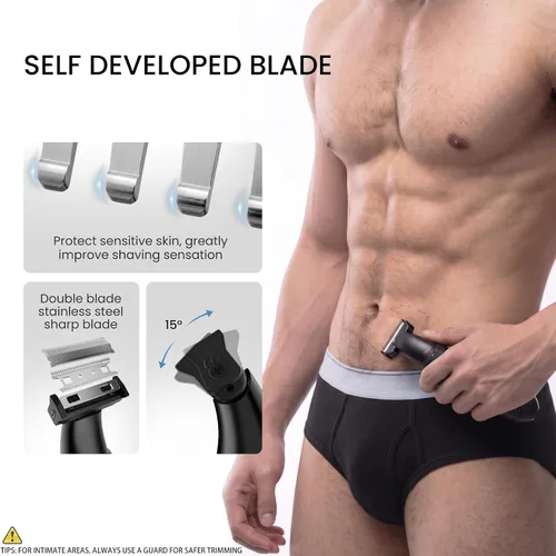 Vista 3 de Manscape - Peluquería corporal para hombres, pelo corporal, púbico, ingle y Negro