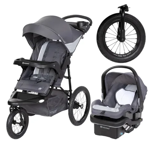 Vista 11 de Baby Trend Expedition® Zero Flat Jogger con luces LED, Dash Gris