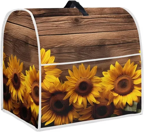 Vista 18 de Funda para batidora con estampado de girasol y bandera americana, cubierta protectora contra el polvo, adecuada para la mayoría de los modelos