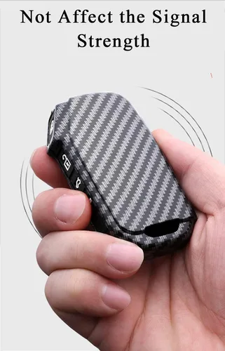 Vista 8 de SANRILY Funda de llave para Kia Telluride Remote Key Case Shell Holder con llavero, Negro