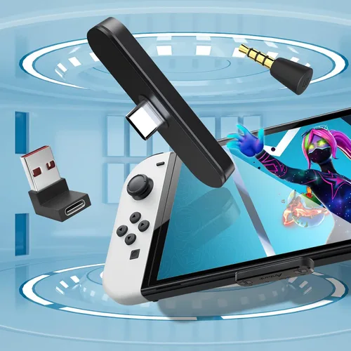 Vista 6 de Antank Transmisor de audio Bluetooth (USB tipo C) compatible con aptX-HD aptX AAC de baja latencia compatible con Nintendo Switch/Lite/OLED