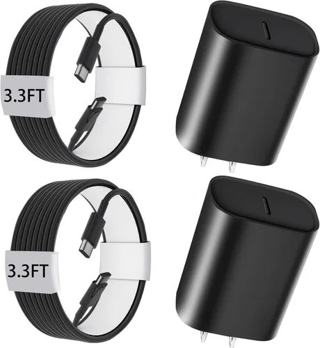 Vista 14 de Cargador para teléfono 17, 16, 15 Pro Max, carga rápida PD de 30 W, cable de carga para iPhone 17 de 6 pies (65 W/3 A), cable largo USB C con iPhone