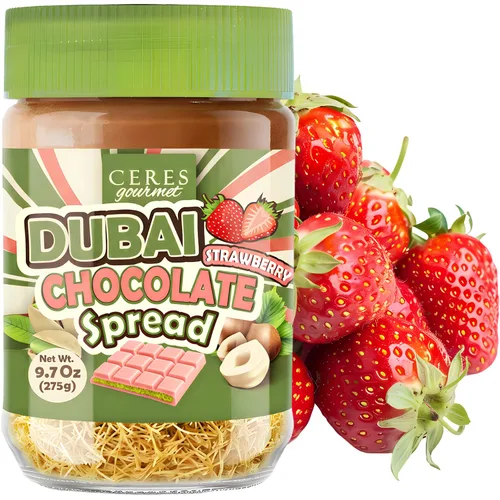 Vista 10 de Dubai - Tarro de chocolate negro para untar de 9.7 onzas con crema de pistacho, Kataifi crujiente