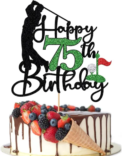 Vista 13 de Golf Happy 10th Birthday Cake Topper, Golfer/Sports Themed Birthday or Retirement Cake Decorations,Golf Ten 10 Years Old Ball Player Sport Themed