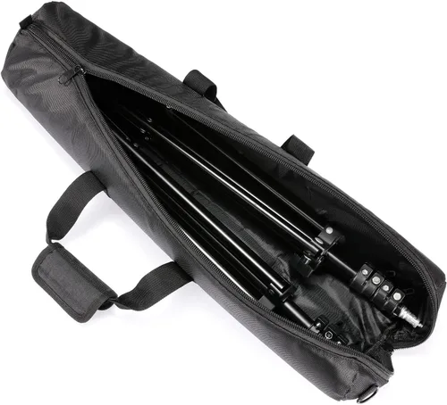 Vista 7 de Funda de transporte para trípode de 33 pulgadas/33.5 in, bolsa de nailon resistente con correa para el hombro, acolchada para soporte ligero