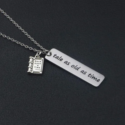 Vista 2 de WENATA Pulsera de regalo inspirador A Tale As Old As Time Beauty and The Beast Belle de Disney Jewelry Princesa pulsera regalo de boda para ella