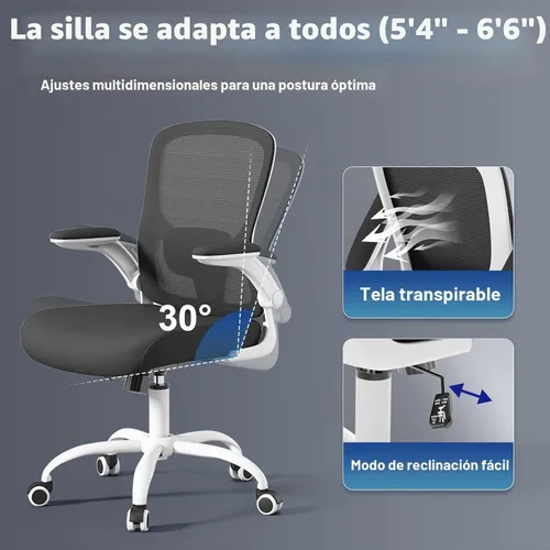 Vista 8 de Silla de oficina ergonómica, silla de juegos, silla de escritorio
