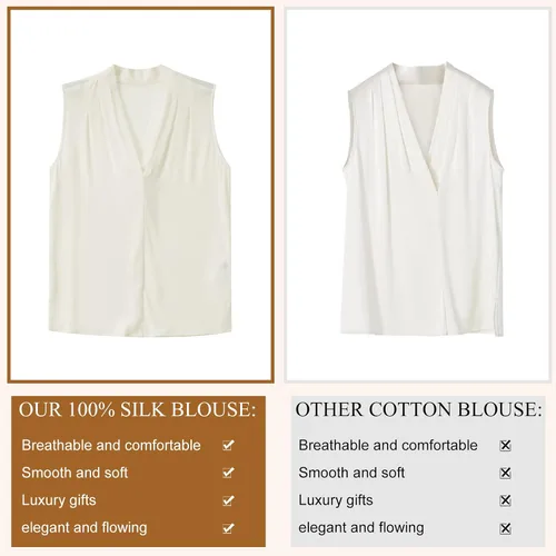 Vista 2 de COLD POSH Mulberry Silk Tank Tops for Women Basic Camisole Soft Lingerie Cami Sleeveless Blouse Summer Spring Luxury Cool Top