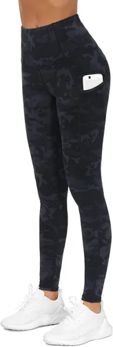 Vista 2 de The GYM People - Pantalones de yoga de cintura alta gruesos con bolsillos, control de abdomen, leggings de yoga para entrenamiento y correr