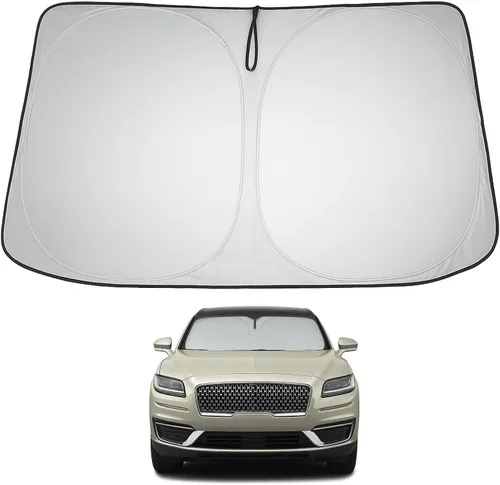 Vista 210 de Proadsy Parasol para parabrisas Rivian R1S 2022-2025 2026 de 4 capas plegable, protector de parasol frontal que bloquea los rayos UV, mantiene