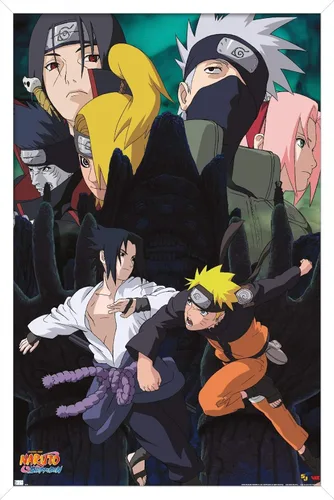 Vista 12 de Trends International Naruto - Póster de pared de acción, 14.725 x 22.375 pulgadas, versión enmarcada de madera de granero Versión sin marco
