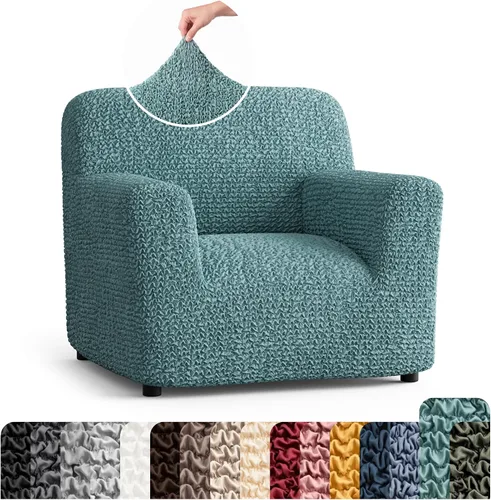 Vista 55 de PAULATO BY GA.I.CO. Funda para Silla - Funda para Sillón - Funda para Sillón - Funda de Tela Suave - Protector de Muebles Elegante de Ajuste Ceniza