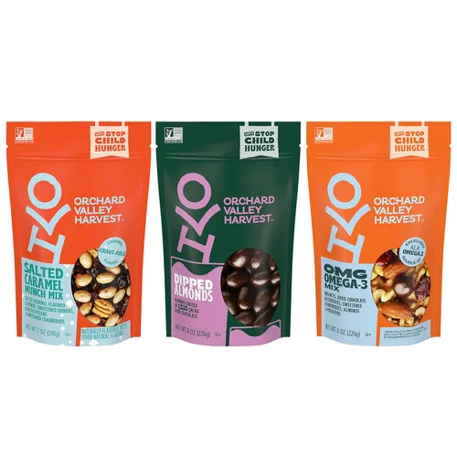 Vista 12 de Orchard Valley Harvest - Mezcla de nueces con chocolate, multipack, 1 oz (paquete de 8), pasas cubiertas de chocolate negro, almendras y cacahuetes