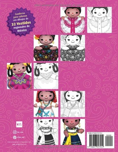 Vista 2 de VESTIDOS REGIONALES DE MEXICO LIBRO PARA COLOREAR (Spanish Edition)
