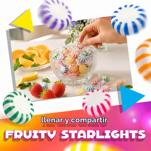 Vista 6 de Fruit Starlights - Caramelos duros envueltos individualmente, bolsa de 1