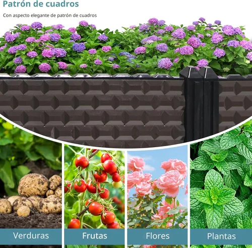 Vista 7 de [Usado] Macetas grandes para plantas al aire libre, maceta de 14 pulgadas de alto, camas elevadas para jardinería, riego automático, maceta elevada