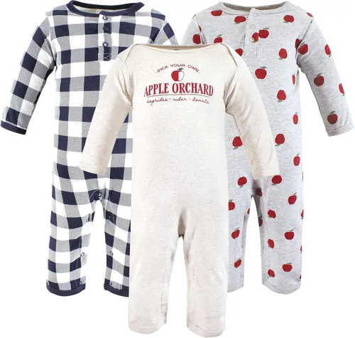 Vista 21 de Hudson Baby - Overol unisex de algodón para bebé Manzana