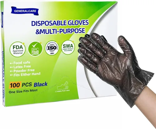 Vista 15 de Guantes desechables de plástico para manipulación de alimentos, servicio de cocina, guantes desechables para cocinar