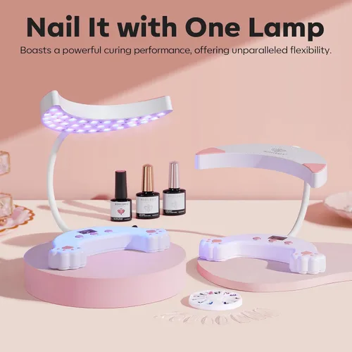 Vista 2 de modelones Lámpara de uñas LED UV de cuello de ganso 2023 y mini luz ultravioleta para uñas