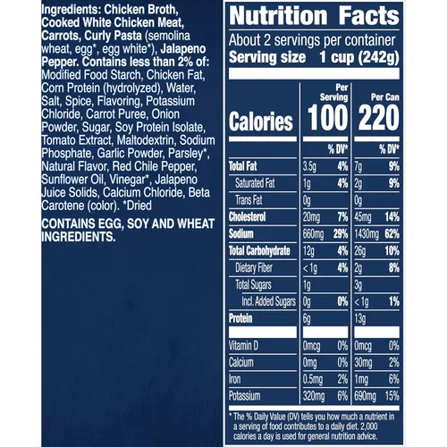 Vista 2 de Progresso Sopa enlatada de fideos de pollo picante con jalapeño, 18.5 oz
