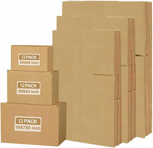 Vista 8 de Cajas de envío, 8x6x6 cajas de envío pequeñas, cada caja de zapatos de cartón.