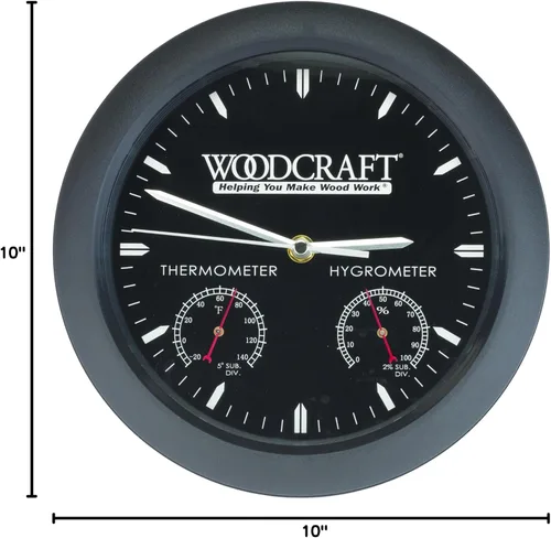 Vista 3 de Reloj Woodshop con termómetro e higrómetro