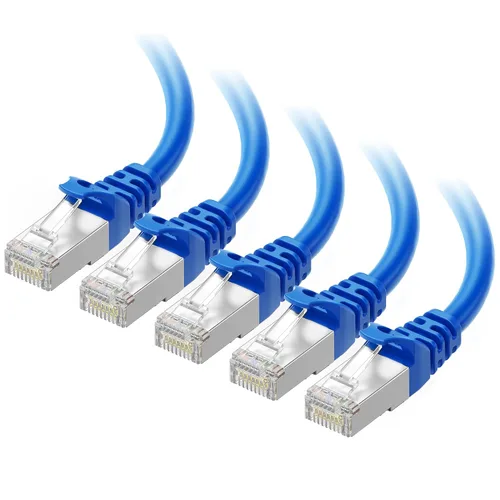 Vista 11 de Cable Matters Paquete de 5 cables Ethernet Cat 6A blindados cortos sin enganches de 10 Gbps, cable Cat 6A, cable Cat6A, cable Ethernet, negro