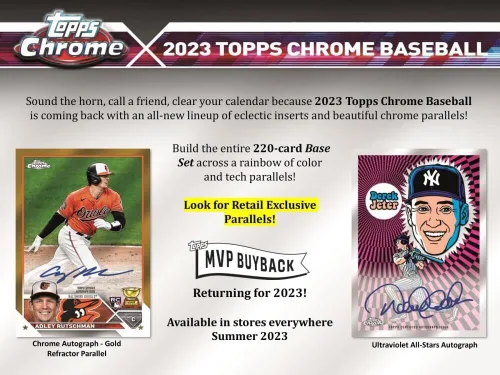 Vista 3 de Caja de valor sellada de fábrica de béisbol Topps Chrome 2023 – Juegos completos de béisbol