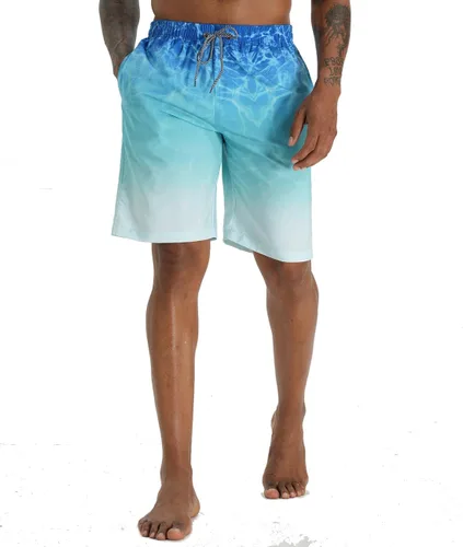 Vista 3 de APTRO Men's Swim Trunks Quick Dry Bathing Suits 9" Mesh Lining Swimsuits Beachwear Board Shorts