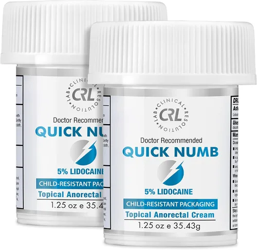 Vista 9 de Clinical Resolution Quick Numb - Crema anestésica tópica al 5% de lidocaína para aliviar el dolor rápido, picazón por quemaduras, máxima fuerza