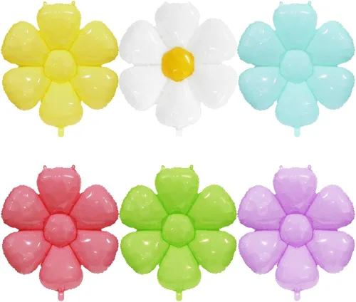 Vista 12 de Globos de rosas rojas 3D para decoración de flores para niñas, suministros de princesa rosa, decoración romántica, paquete de 6 globos de papel