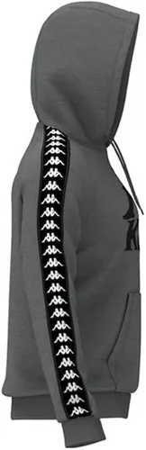Vista 2 de Kappa Mens 222 Banda Hurtado-2 Hoodie 311BGMW-A4F Grey Md MelBlack