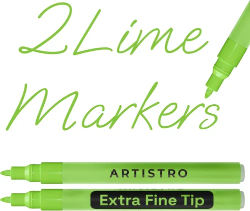 Vista 35 de Artistro 2 marcadores de pintura acrílica negros - 3mm marcadores de punta media - Perfectos para manualidades, proyectos de arte y más