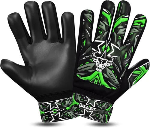 Vista 10 de BEAST RAGE Guantes de portero de fútbol, guantes de portero para niños y jóvenes, guantes de portero de fútbol con agarre fuerte, soporte de muñeca
