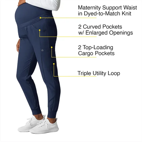 Vista 2 de WonderWink Pantalón jogger de maternidad para mujer