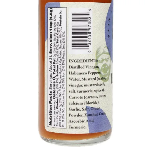 Vista 3 de Pain is Good - Salsa picante Habanero - Botella de 5 oz - Hecho en Estados Unidos - Todos los ingredientes naturales, sin OMG, sin gluten, sin