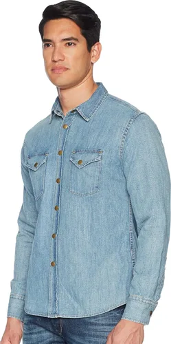 Vista 2 de Billy Reid Camisa de trabajo Denim Brass Snap para hombre
