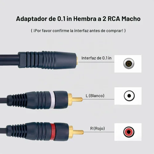 Vista 4 de 2 unids 0.1 in a RCA Audio estéreo Y Cable RCA a AUX adaptador para altavoz