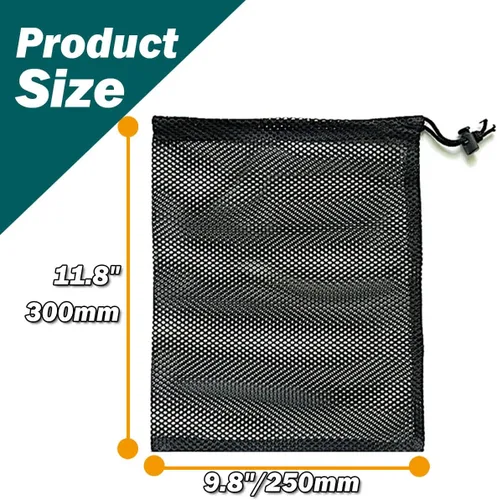 Vista 3 de SAEBEL Bolsas de malla con cordón duradero para pelota de golf, pickleball, tenis, béisbol, gimnasio, equipo de natación