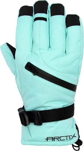 Vista 4 de Arctix Guantes de descenso aislados para mujer, Rojo - Negro