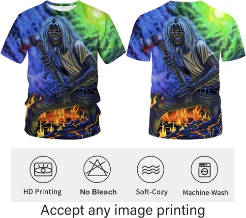 Vista 3 de Camiseta divertida con diseño de calavera