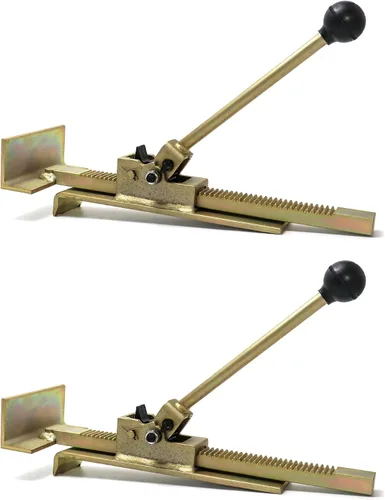 Vista 9 de QWORK Flooring Jack - Herramienta de alineación de trinquete para instalación de madera dura, apriete de bordes y enderezamiento de tablas